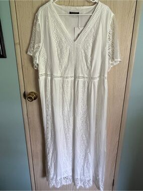 BLOOMCHIC White Lace Dress 22-24 Women’s NEW